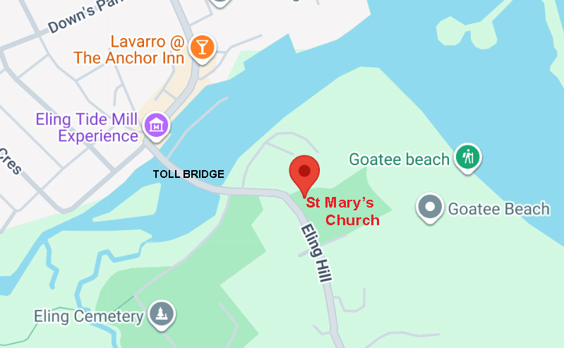 St Marys Church Eling Map