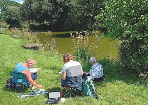 Sketching at Whinwhistle Fisheries