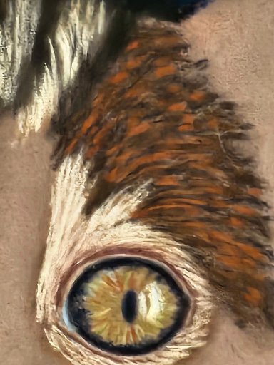 Fur and Eye in soft pastel 